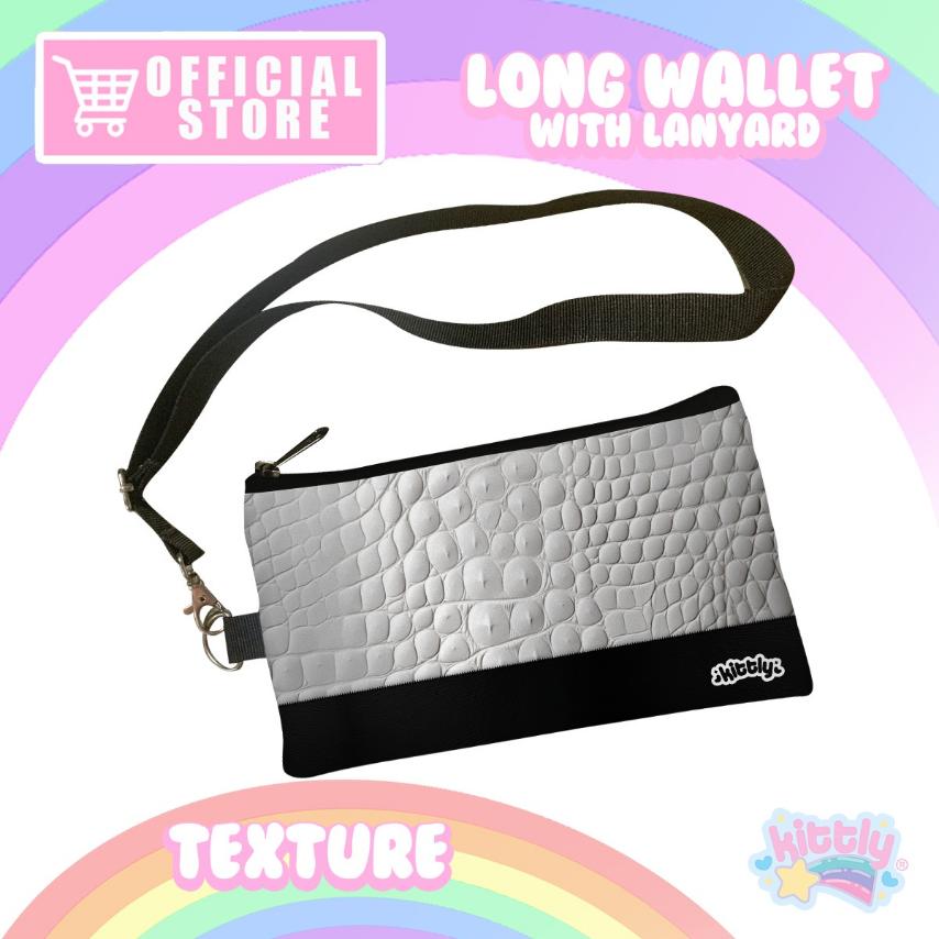 Kittly Long Wallet with Lanyard (Texture) | Iskaparate