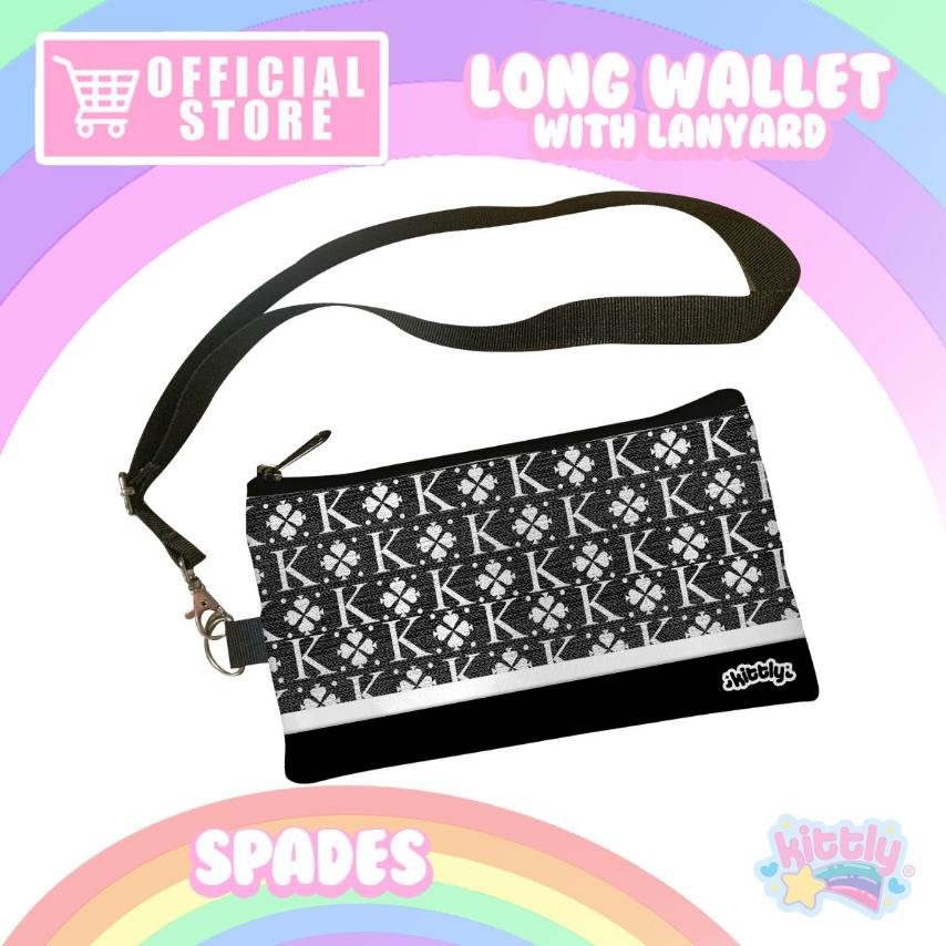 Kittly Long Wallet with Lanyard (Spades) | Iskaparate