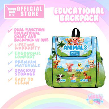 Kittly Premium Educational Backpack (Animals) | Iskaparate