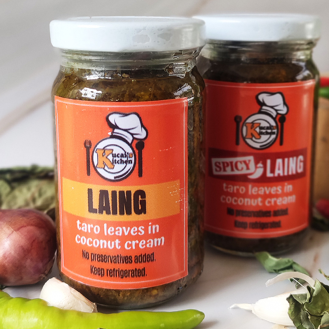 Kucai's Kitchen Bottled Laing: Taro leaves in coconut cream | Iskaparate