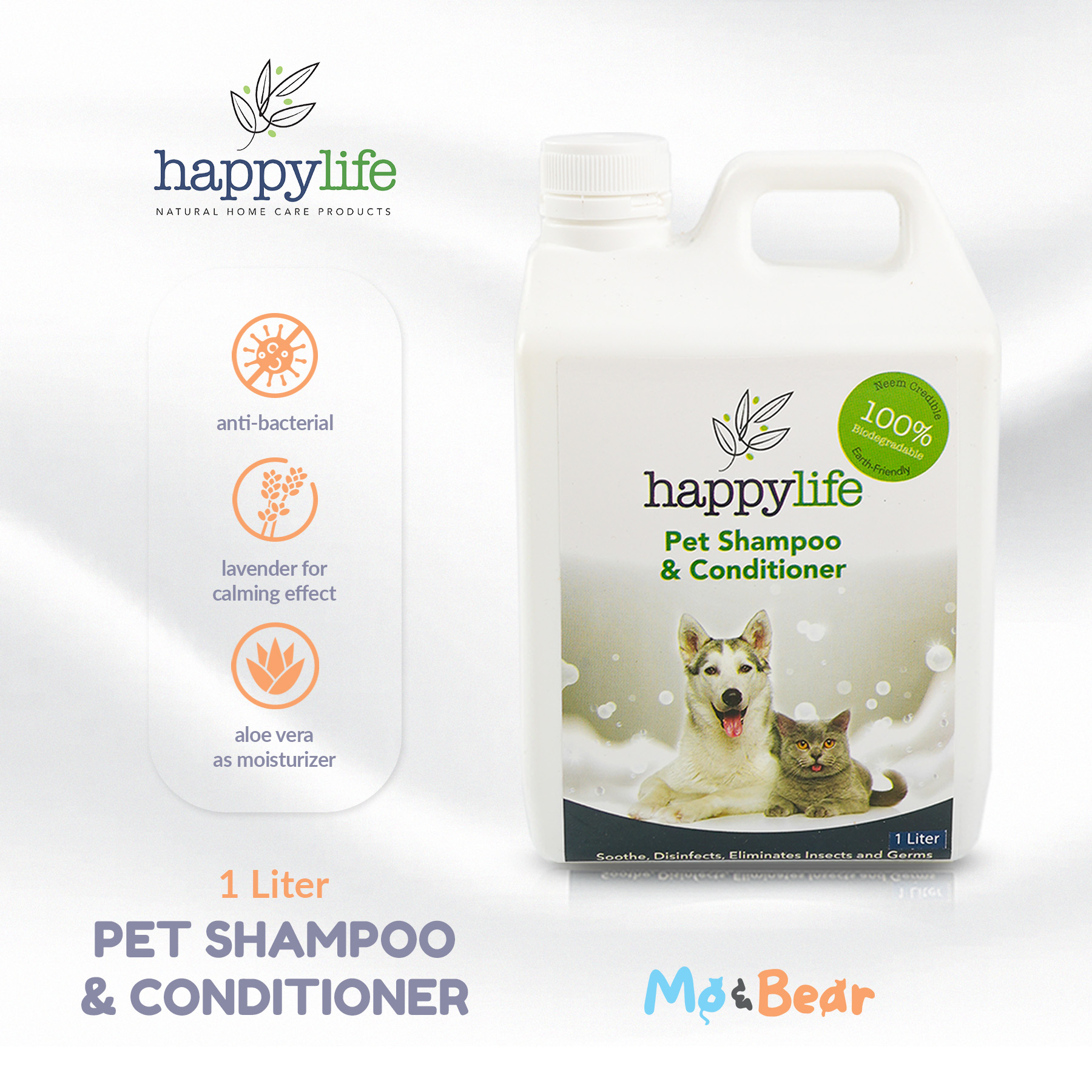 Happy Life Pet Shampoo & Conditioner 1L | Iskaparate