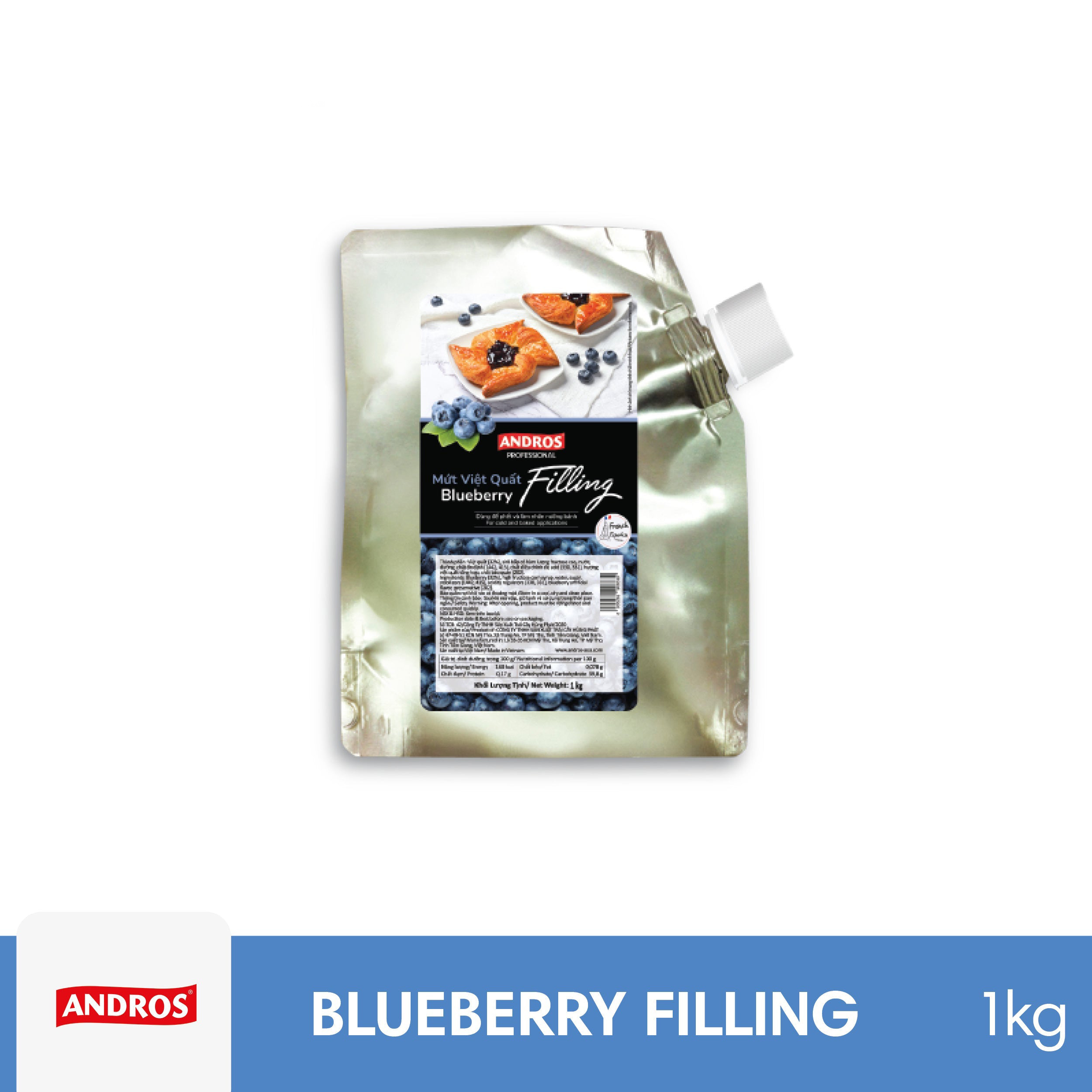 Andros Professional Blueberry Bake-Stable Filling 1kg | Iskaparate