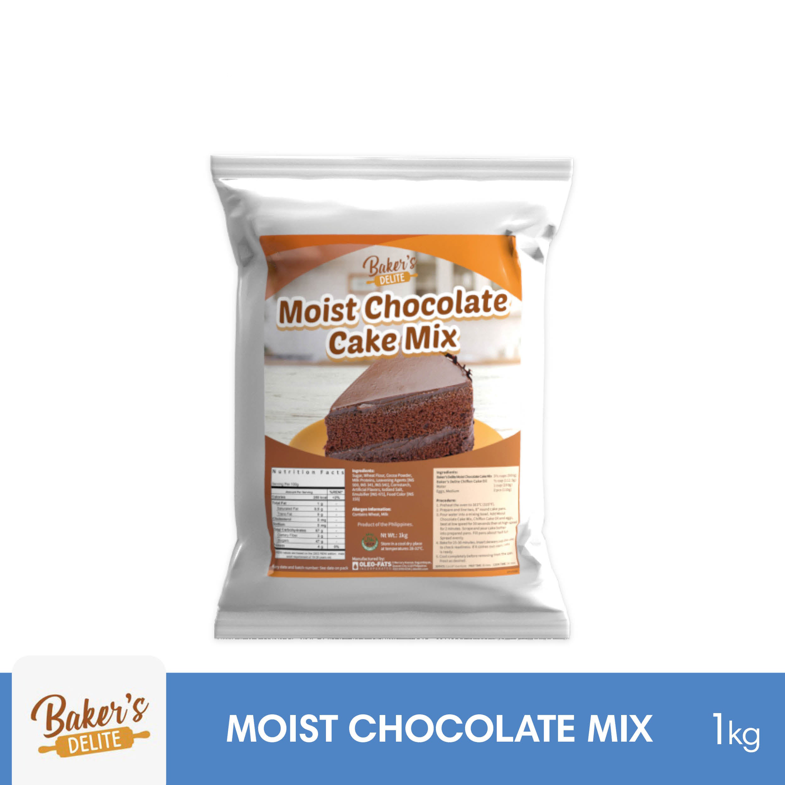 Baker's Delite Moist Chocolate Cake Mix 1kg | Iskaparate