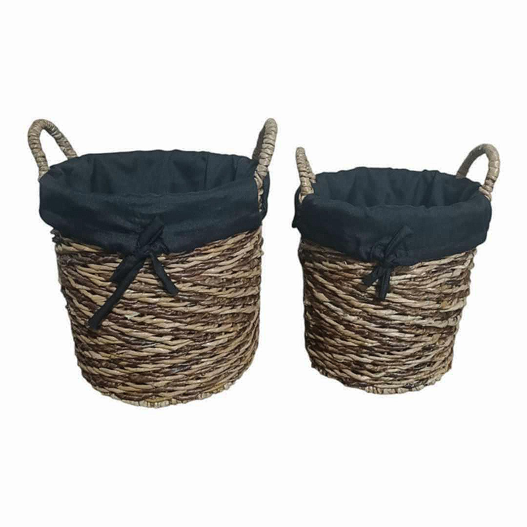 Round S/2 Storage Basket with Lining | Iskaparate