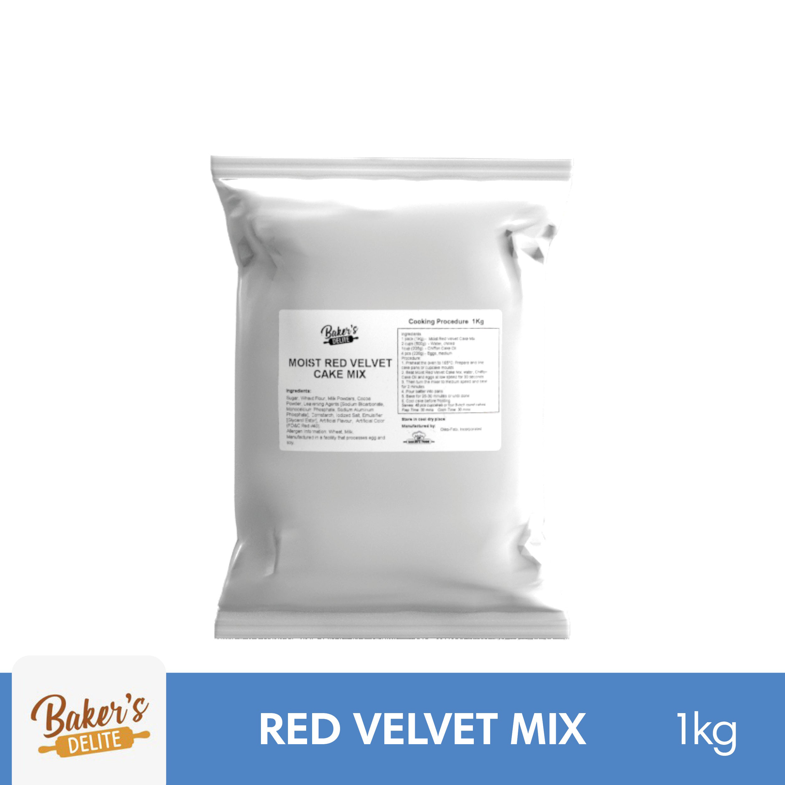 Baker's Delite Moist Red Velvet Mix 1kg | Iskaparate