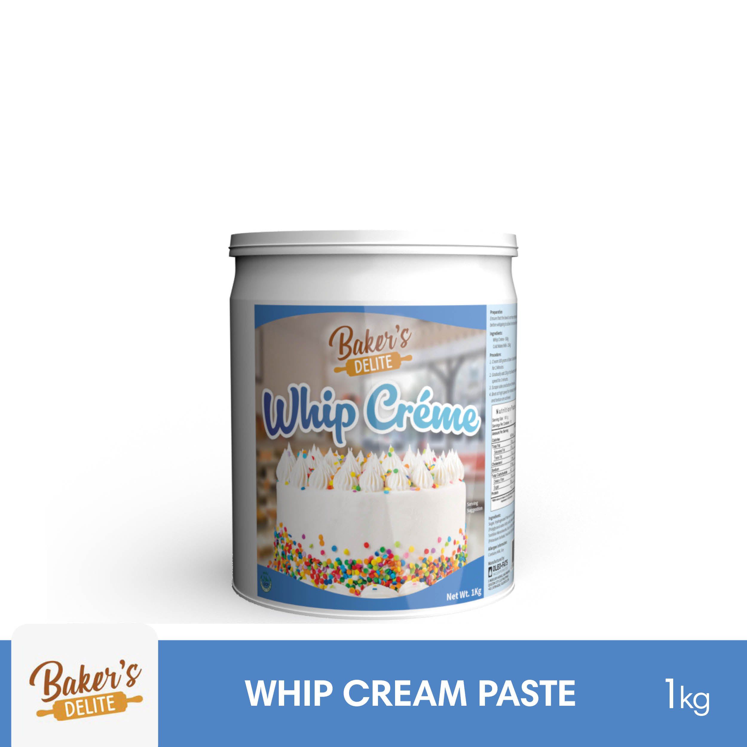 Baker's Delite Whip Creme / Cream Paste 1kg | Iskaparate