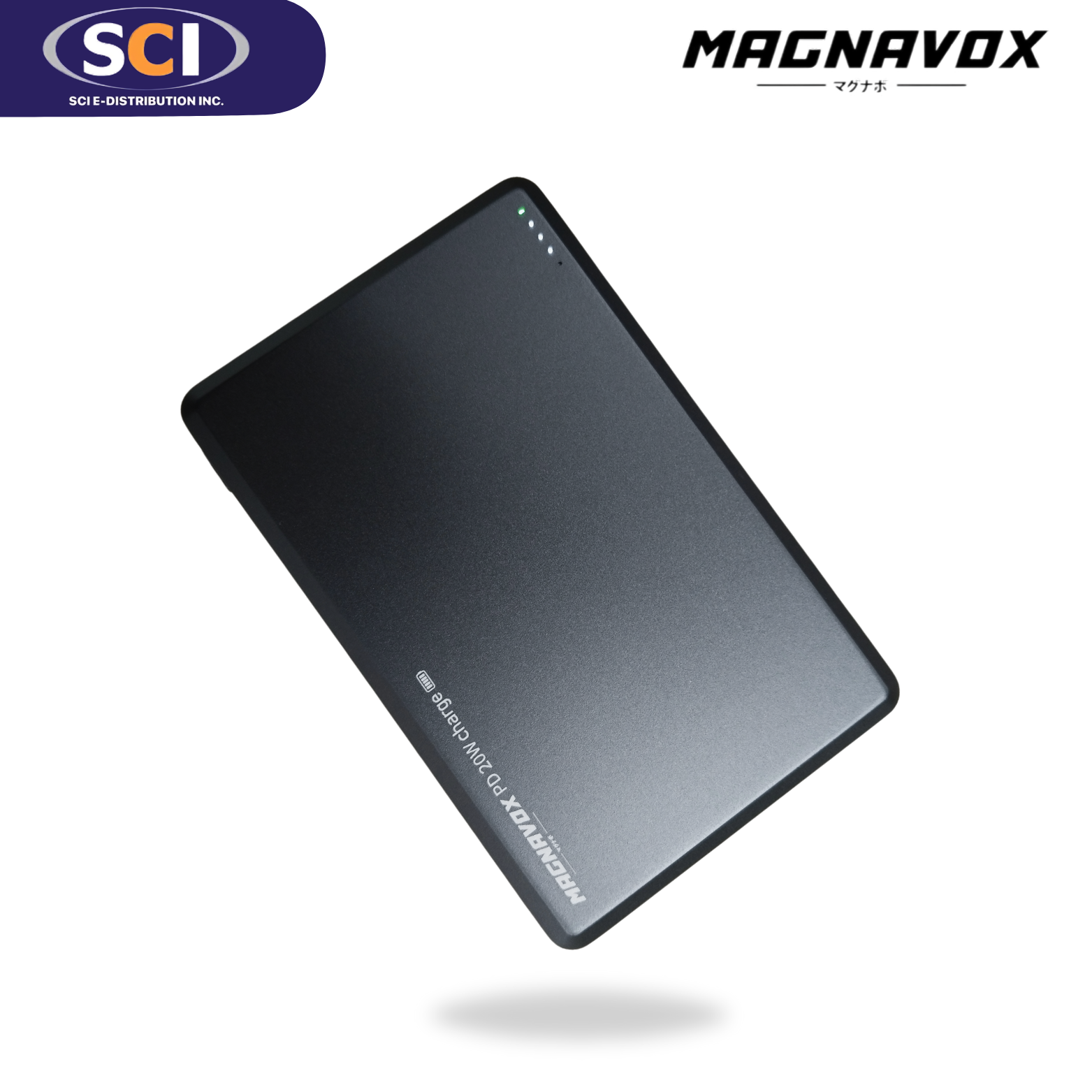 Magnavox Magnetic Wireless Charging 5000mAh Aluminum Power Bank