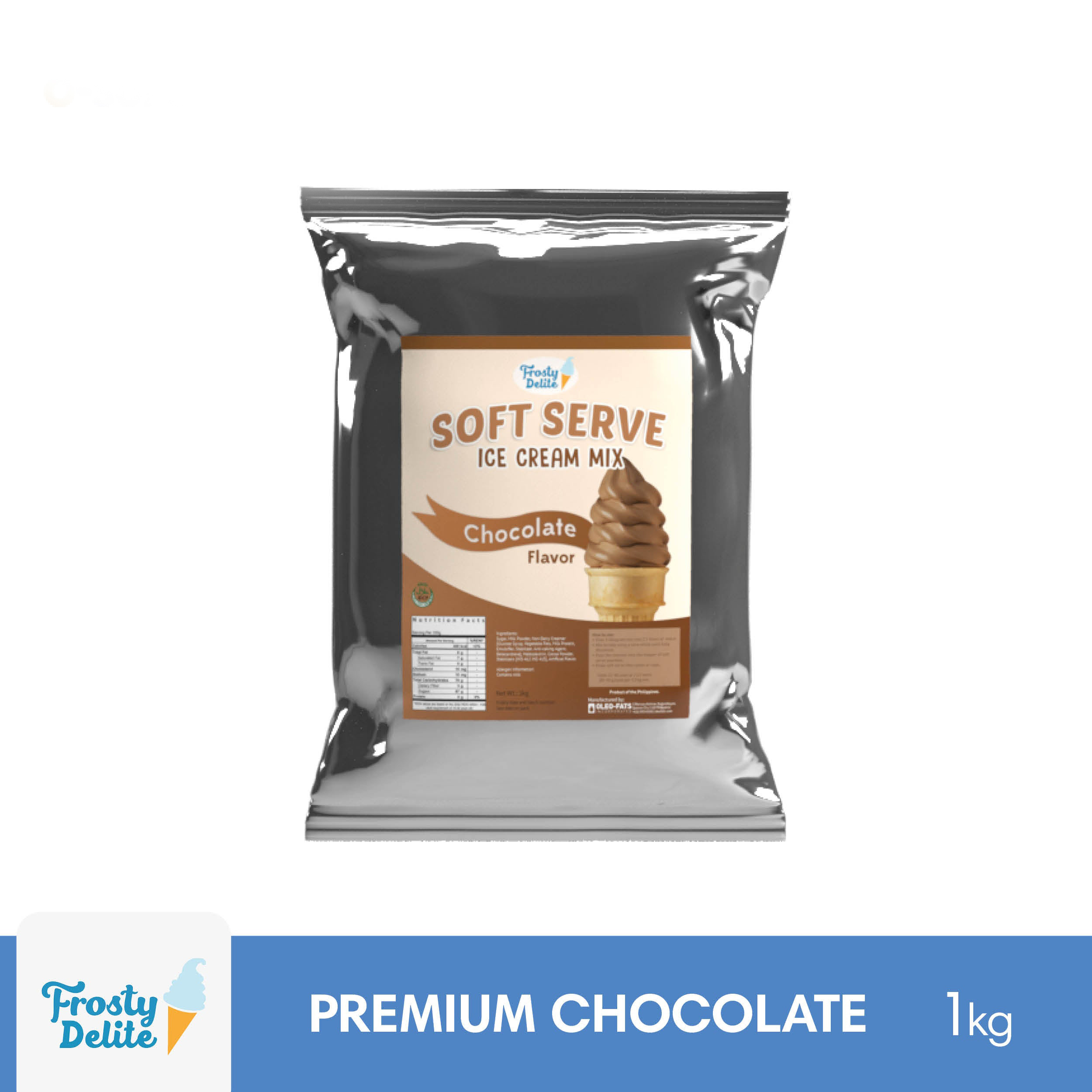 Frosty Delite Premium Chocolate Soft Serve Mix 1kg